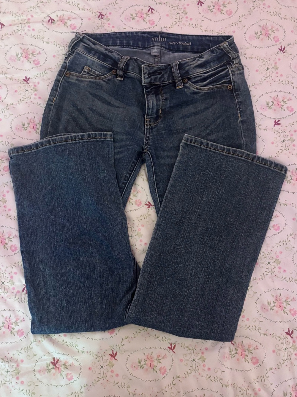 Soho Women's Dark Blue Bootcut Jeans